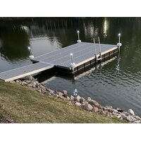 Dual Hanging Boat Lift Battery Tray - Rounded Arms