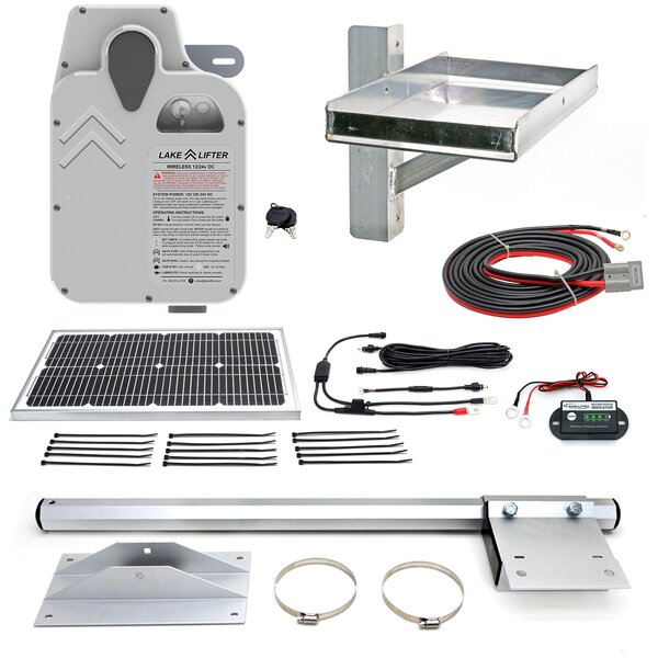 12v Wheel Drive Boat Lift Motor + 20w-12v Boat Lift Charging Kit