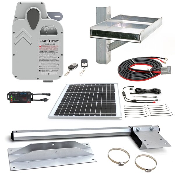 12v Wheel Drive Boat Lift Motor + 15w-12v Boat Lift Charging Kit